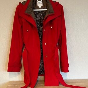 Croft & Barrow Women's Red Trench Coat